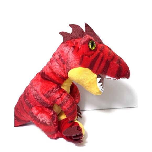 Build A Bear Dinosaur T Rex Velociraptor Raptor Plush Red Yellow Stuffed Toy 15" - Picture 6 of 10